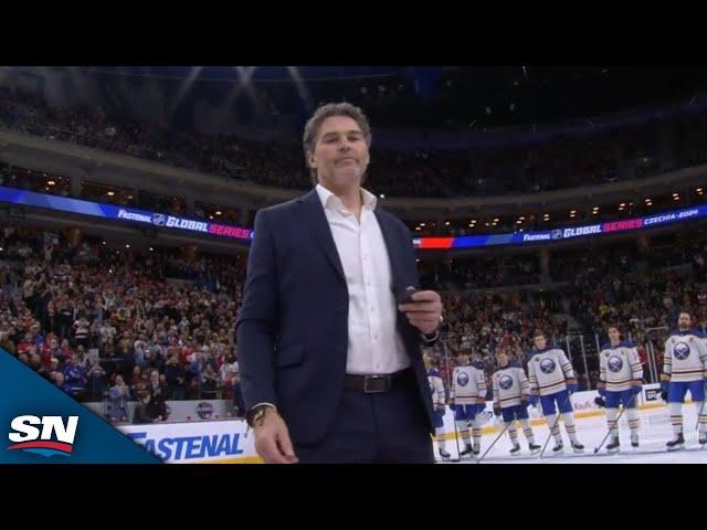 Jaromir Jagr Drops Ceremonial Puck To Kick Off NHL Global Series