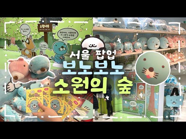 보노보노 소원의 숲 팝업스토어 방문기 | 보노보노 굿즈에 17만원 쓴 사람 | 더현대 서울 팝업스토어 방문 브이로그