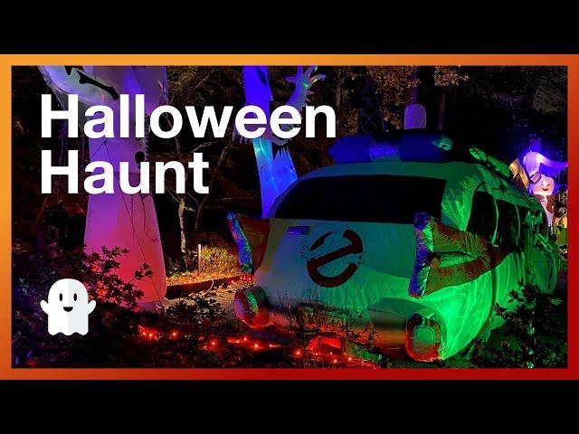 Halloween Yard Haunt Walkthrough - Night.  Boddy Creek Manor, 2020