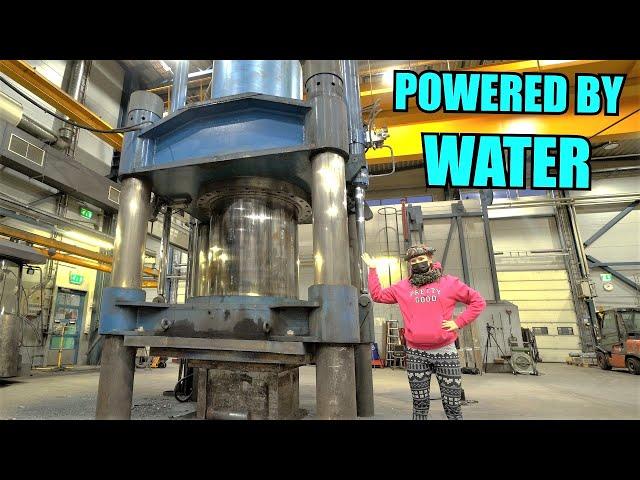 2000 TON HYDRAULIC PRESS | Speed and Power from pressure accumulators