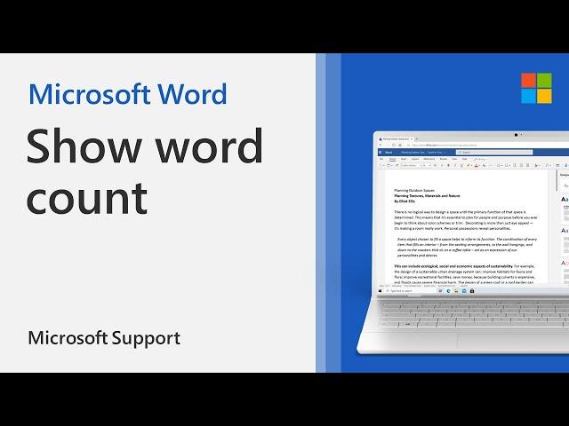 How to show word or character count in Word | Microsoft