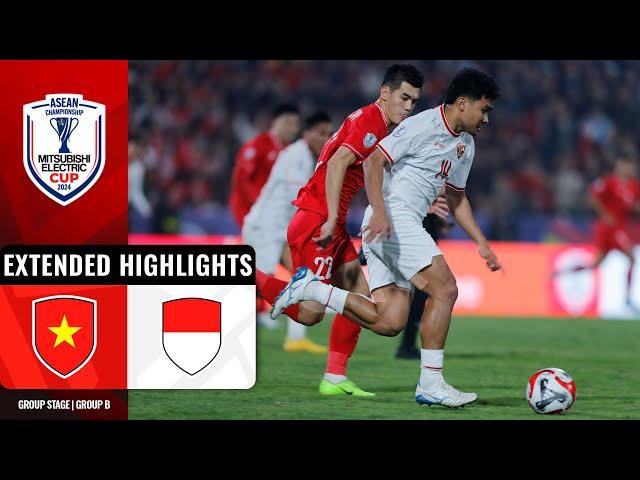  Vietnam vs Indonesia  (ASEAN Mitsubishi Electric Cup 2024: Group Stage Extended Highlights)