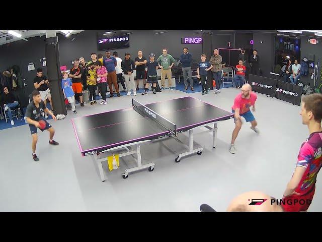 Matt Heister VS Kanak Jha (w/ Adam Bobrow) Ping Pong - Table Tennis