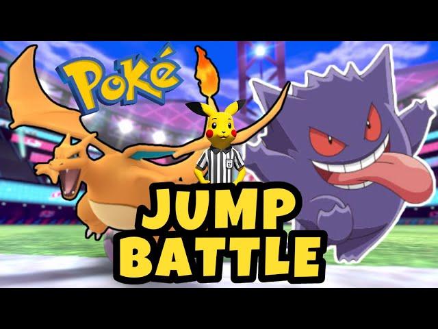 Poke' Jump Battle: Charizard vs. Gengar - Fun Kids Exercise Brain Break | Tile Jump Hop Rush