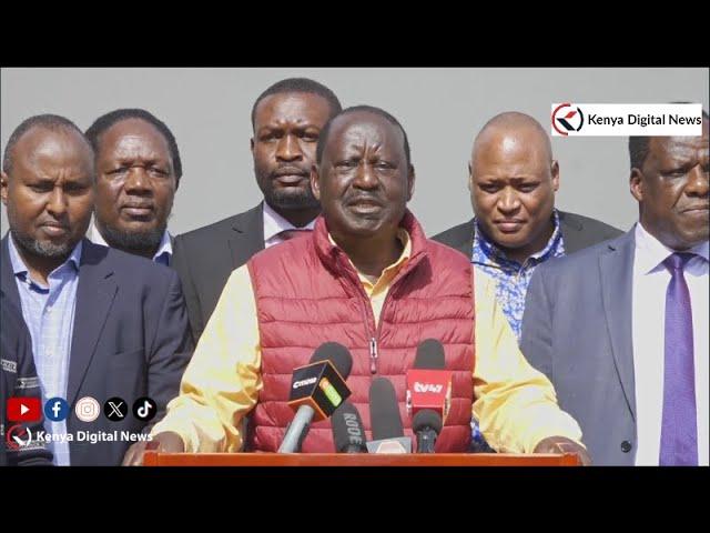 Raila Odinga emerges with strong message to Ruto as protesters take over Nairobi CBD!!