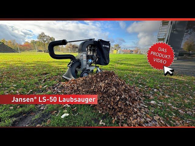 The JANSEN® LS-50 leaf vacuum with gasoline engine. Powerful and efficient.