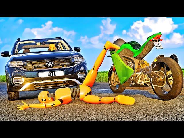 Motorbike and Car Crashes #02 [BeamNG.Drive]