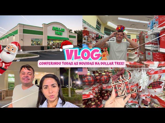 DECORAÇÃO DE NATAL NA LOJA DOLLAR TREE DOS ESTADOS UNIDOS 2024, MUITA COISA LINDA | VLOG