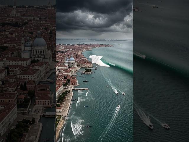베네치아에 거대한 쓰나미가 밀려왔다! 상상도 못한 물의 재앙Venice Faces a Giant Tsunami! The Unthinkable Water Disaster #자연재해