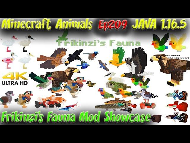 Frikinzi's Fauna Mod Animal Showcase JAVA 1.16.5 1.12.2 Minecraft Animals Ep209