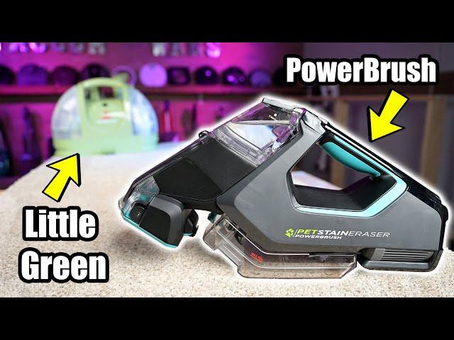 Bissell Pet Stain Eraser PowerBrush REVIEW VS Bissell Little Green