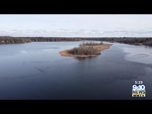 Northern Michigan From Above: Ice Forming on Cedar Hedge Lake