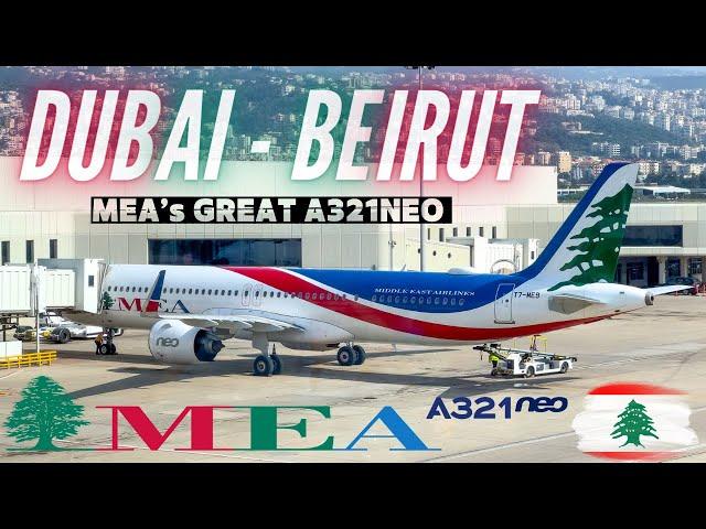 Trip Report | The incredible MEA A321neo | Dubai - Beirut | MEA Economy Class | A321 NEO