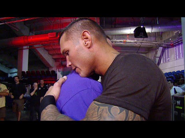 John Cena and Randy Orton share a hug backstage: Raw, November 22, 2010