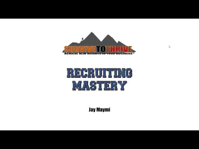 Recruiting Mastery Webinar