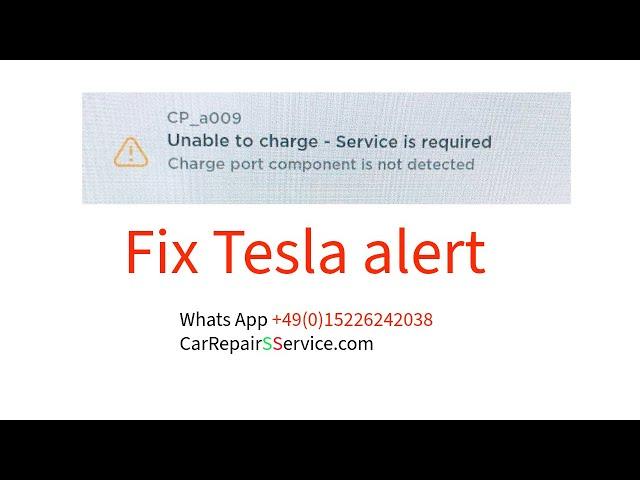 How to fix Tesla "Unable to Charge" CP_a009 Alert #CP_a009 #UnableToCharge