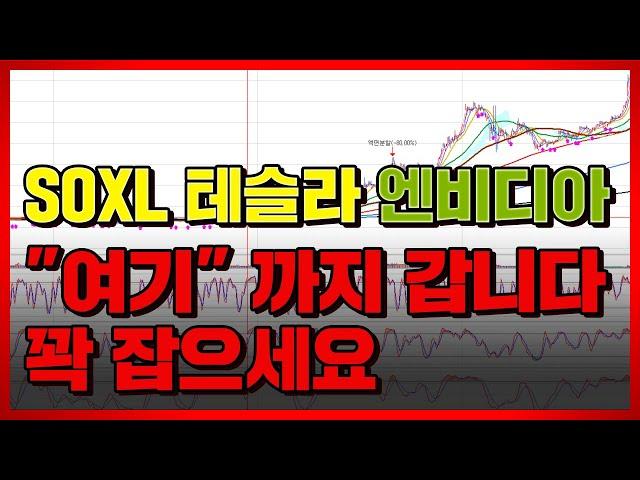 SOXL 테슬라 엔비디아 "여기"까지 갑니다. 꽉 잡으세요