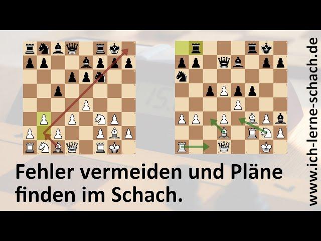 Grundlagen: Fehler vermeiden und Pläne finden im Schach.