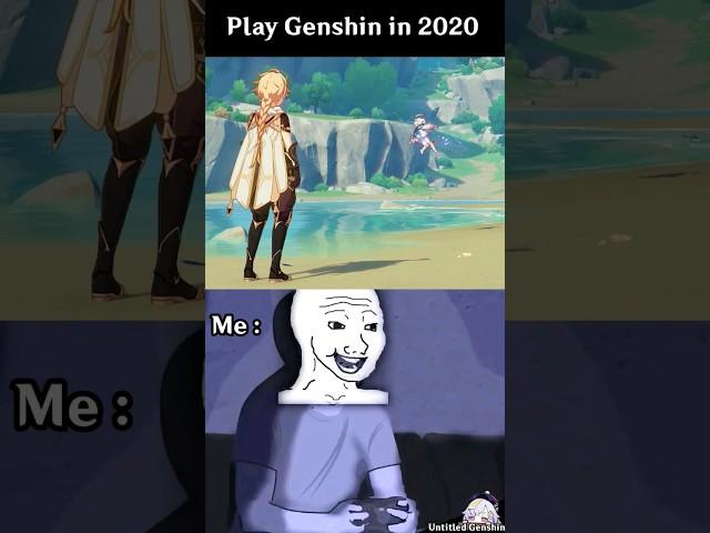 Playing Genshin Impact 2020 VS 2023 #genshinimpact #genshinshorts #shorts