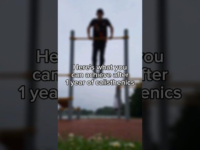 1 Year Of Calisthenics Results #calisthenics #progress #muscleup #results #shorts