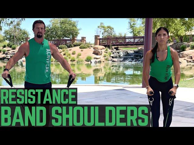 Resistance Band Shoulder Workout - Build Bigger Shoulders Now
