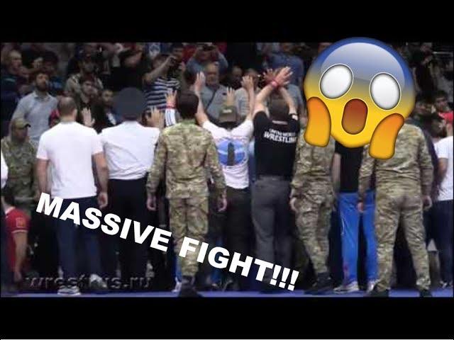 *MUST WATCH* MASSIVE FIGHT at Russian Freestyle Wrestling Championships 2017 in Nazran