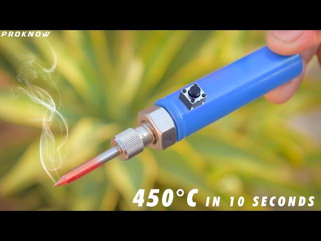 DIY Powerful Soldering Iron at Home | Rechargeable Soldering Iron