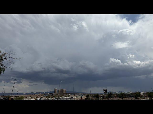 Lightning strikes during Channel 13 live shot in northwest Las Vegas