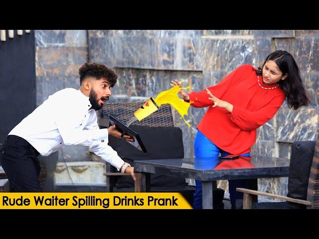 Waiter Spilling Drinks On Strangers Prank @Fahad_Dean