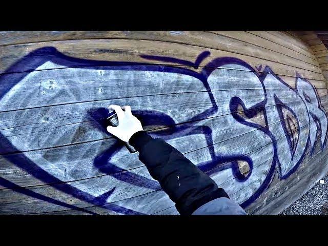 Daytime graffiti BOMBING near Arachova, Greece