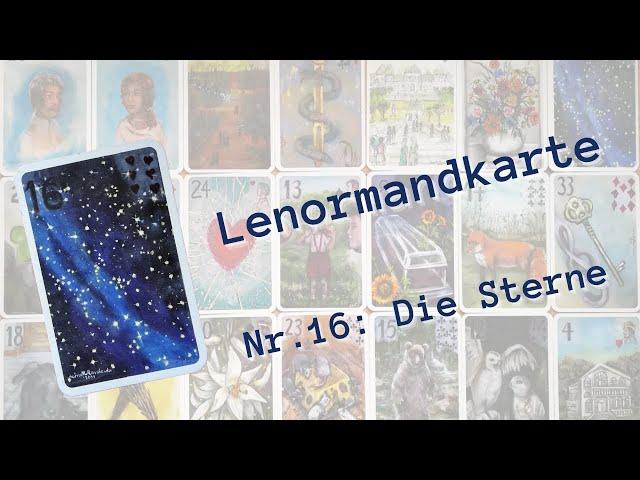 Lenormand Kartenlegen lernen: Lenormandkarte Nr  16: Die Sterne