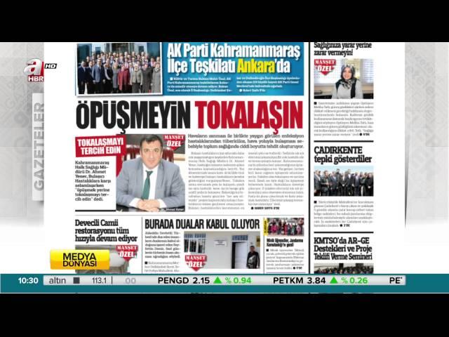 Kahramanmaraş Manşet Gazetesi ahaber'de 30.03.2016
