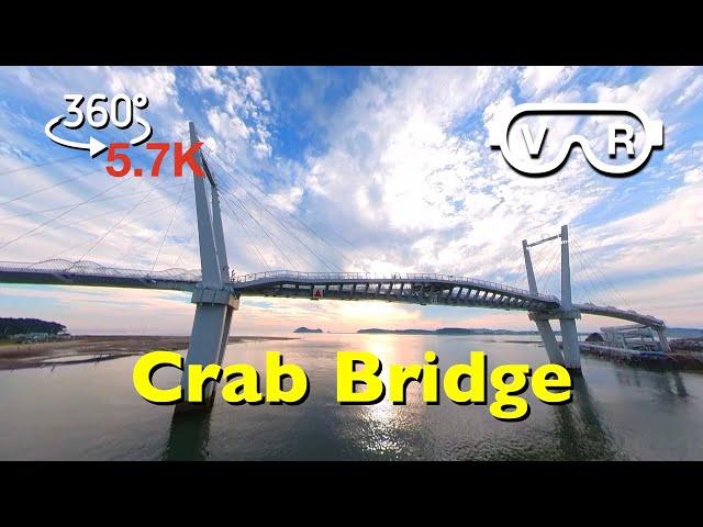 5.7K 360° Crab Bridge | Relaxing Drone 360° VR video | South Korea