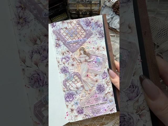 ASMR journal pastel purple|#asmr #journal #journaling #scrapbooking #fyp #diy #journalwithme