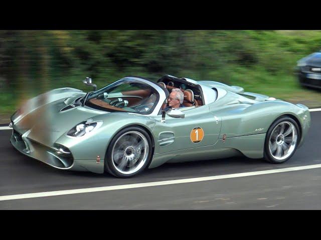 Horacio Pagani driving the New UTOPIA ROADSTER with the 100M€ Pagani Raduno Convoy 2024!!