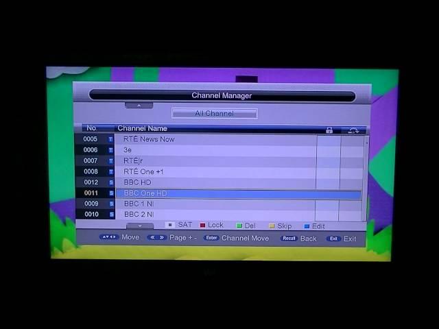 Correcting the Channel Numbers on The Triax TSC114 after Moving Position of Channels