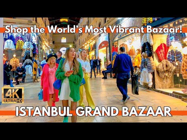 ISTANBUL TURKEY 4K UHD WALKING TOUR AROUND GRAND BAZAAR(Kapalı Çarşı) SHOPPING MARKET