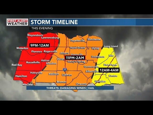 WAFF 48 First Alert Forecast: tracking possible storms in north Alabama