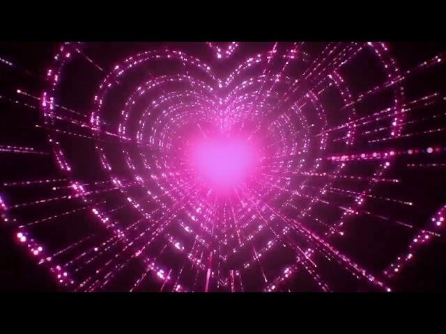 Tunnel Video Background Neon Pink Heart Screensaver Wedding Valentine's Day HD