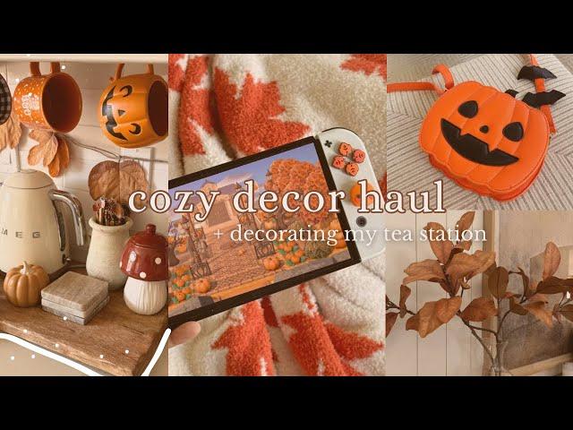 cozy fall decor haul  + decorating my tea station