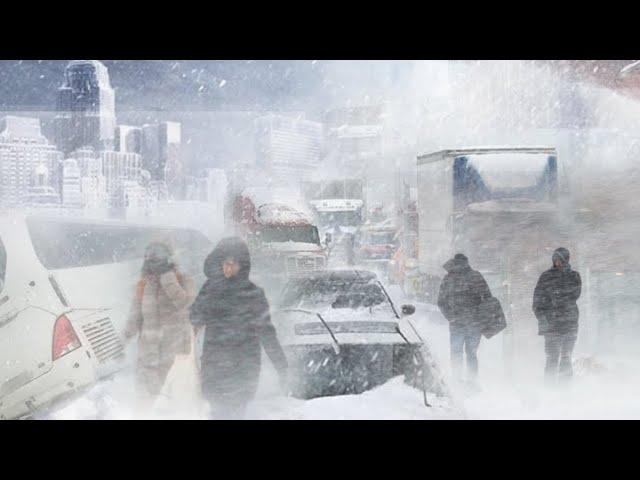 City buried in snow, China in chaos! Snowstorm paralyzes Shandong as cars slip on streets