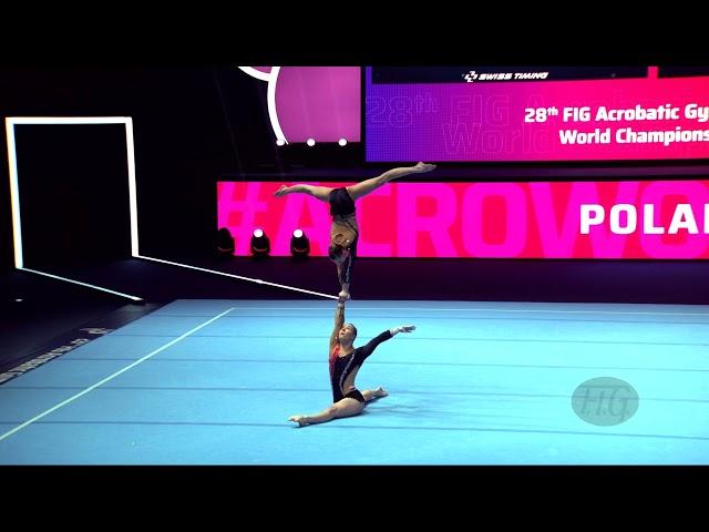 Poland (POL) - 2022 Acrobatic Worlds, Baku (AZE) - Balance Qualification  Women's Pair