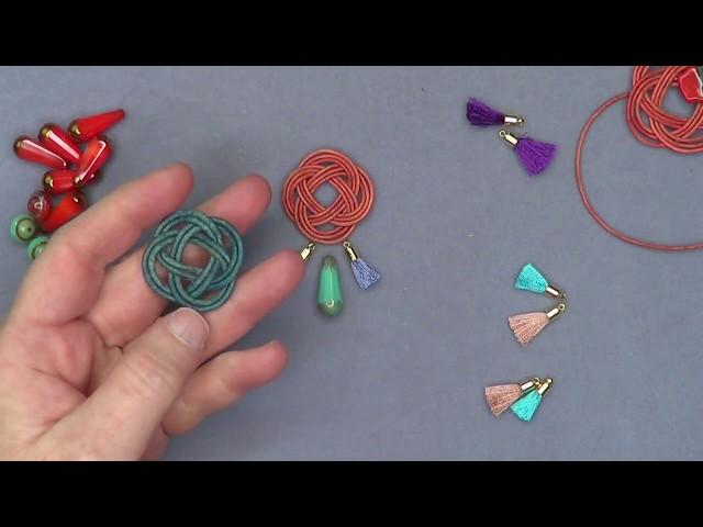 5/5 Creative Connections with Kate..Leather Knot Earrings!