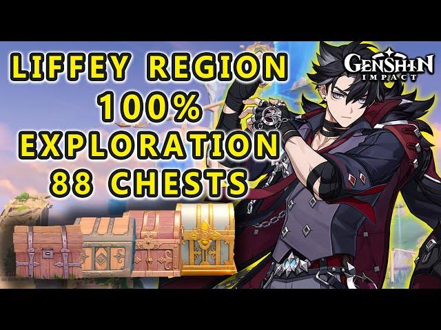 Liffey Region 100% Exploration Chest Guide (245 CHESTS TOTAL) GENSHIN IMPACT 4.1