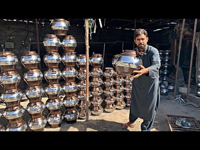 How is Afghanistan’s famous pressure cooker made from engine block at Ahmed Shah Mohsinzada factory?