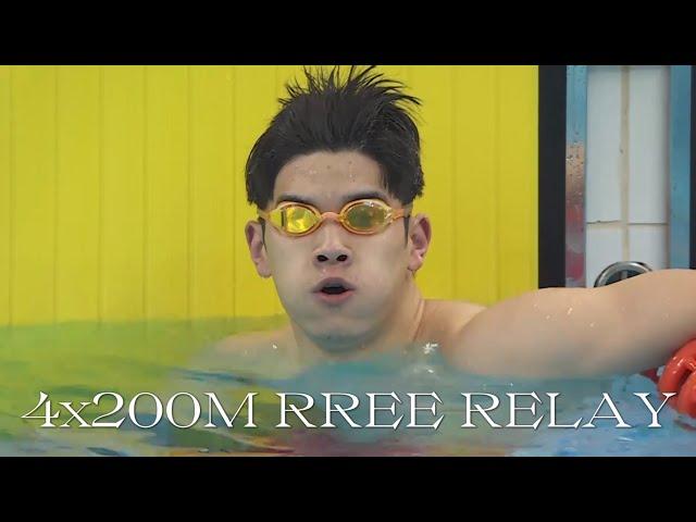 【Pan Zhanle|潘展乐】won 4×200m Freestyle Relay with Luo, Wang, Xu in National Olympic Swimming Trials