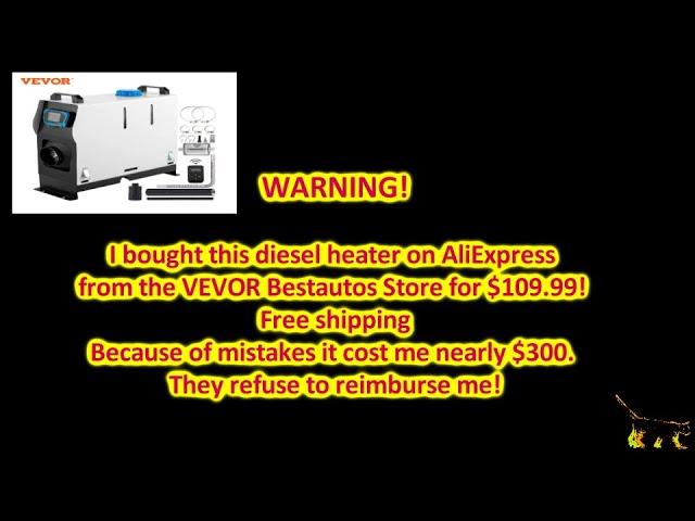 Diesel heater rip off AliExpress Vevor Bestautos Store