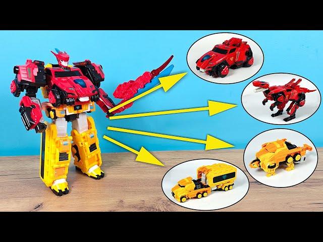 Raptor Tron transformer Four in One! Transformers DINOSTER, Mosa Storm, Raptor Tron.