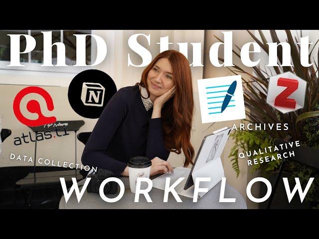 My Productive PhD Student Workflow | ft. ATLAS.ti, Notion, Zotero, Transkribus, and more!