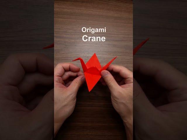 How to make an origami crane - tsuru #shorts